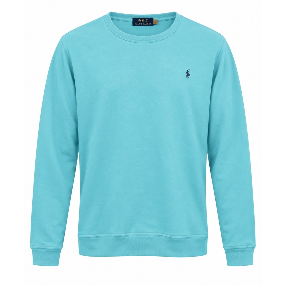 Polo Ralph Lauren Mens XL Turquoise Blue Crewneck Sweatshirt Cotton Blend Pony M